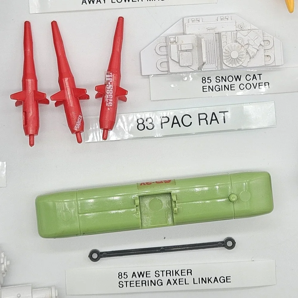 Vintage G.I. Joe Part Lot Swampfire Snow Cat Manta Mail AWE Striker PAC/RAT